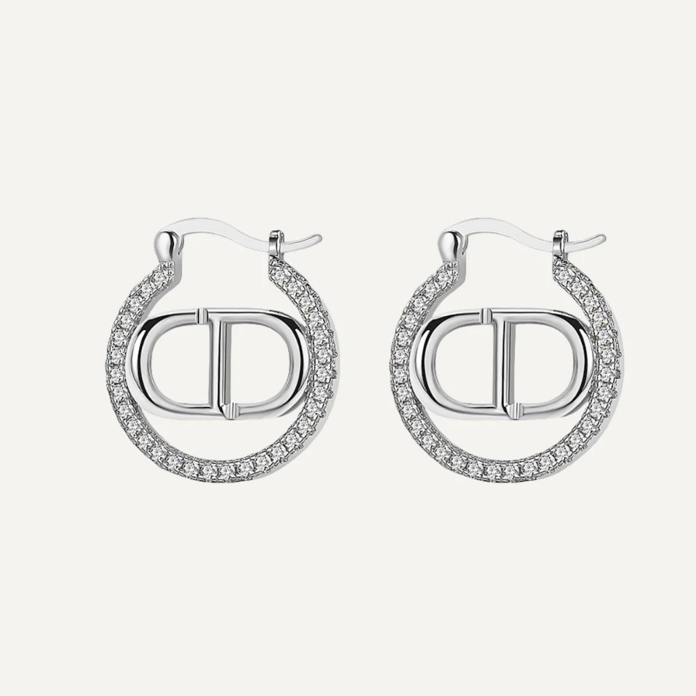 Alyssa | Boucles d'oreilles en Pavé CD avec Style Audacieux et Écologique pour Femmes