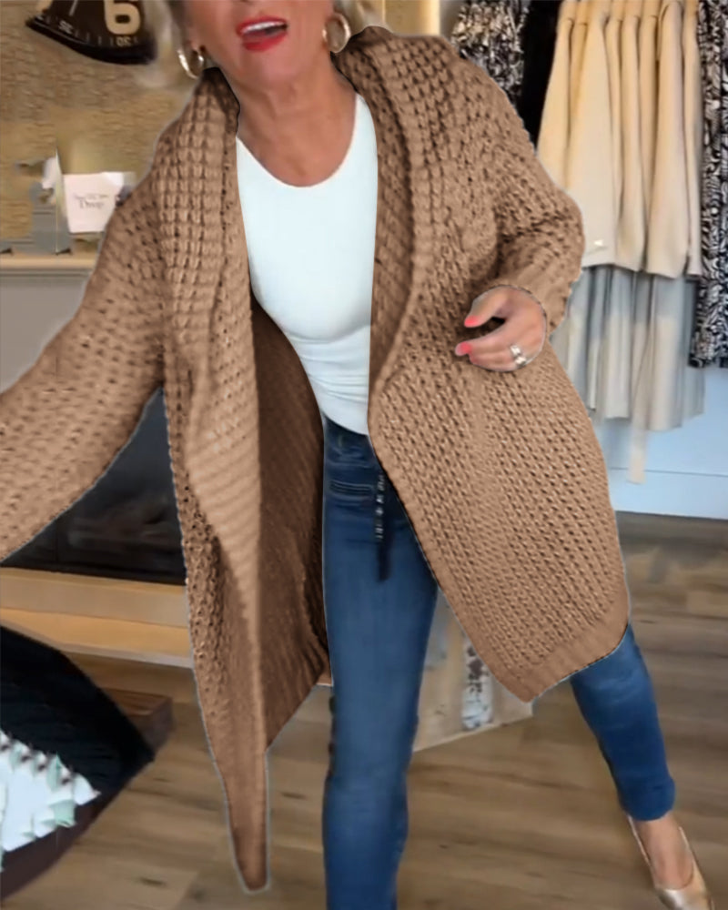 Alysse | Cardigan avec Manches Longues et Couleur Pure pour Automne et Hiver