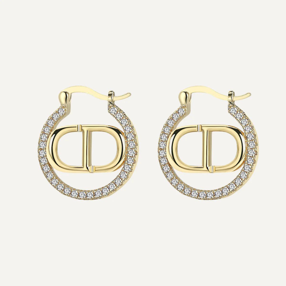 Alyssa | Boucles d'oreilles en Pavé CD avec Style Audacieux et Écologique pour Femmes