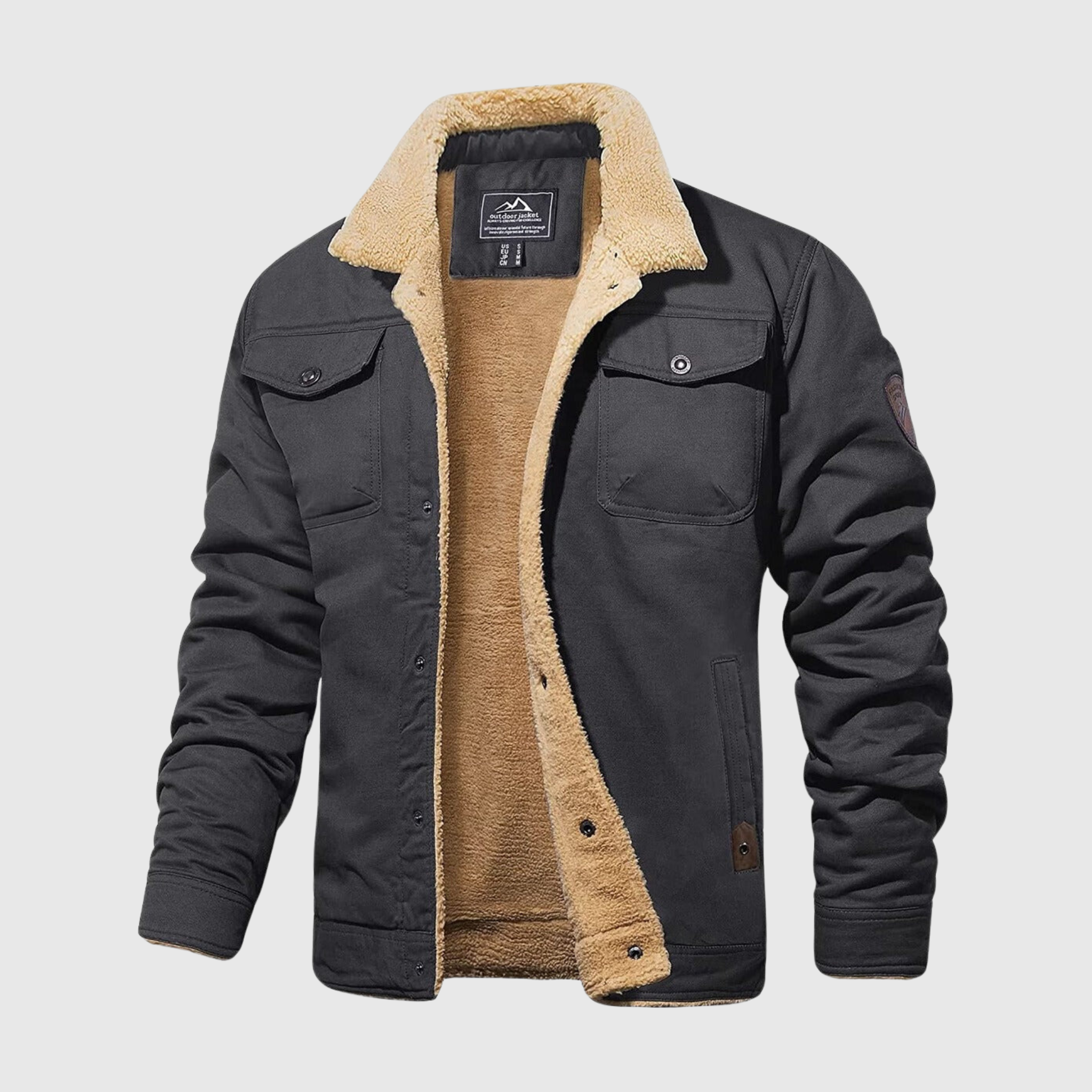 Aeron | Blouson aviateur avec Doublure en Laine Thermique et Protection Coupe-Vent pour Hommes