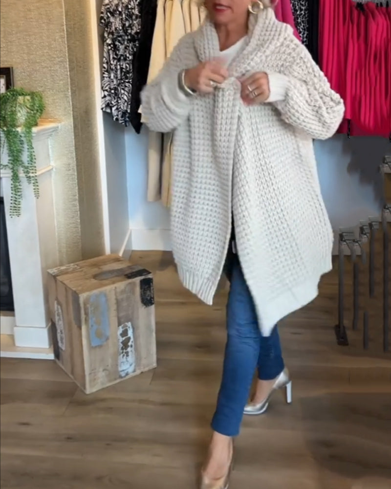 Alysse | Cardigan avec Manches Longues et Couleur Pure pour Automne et Hiver