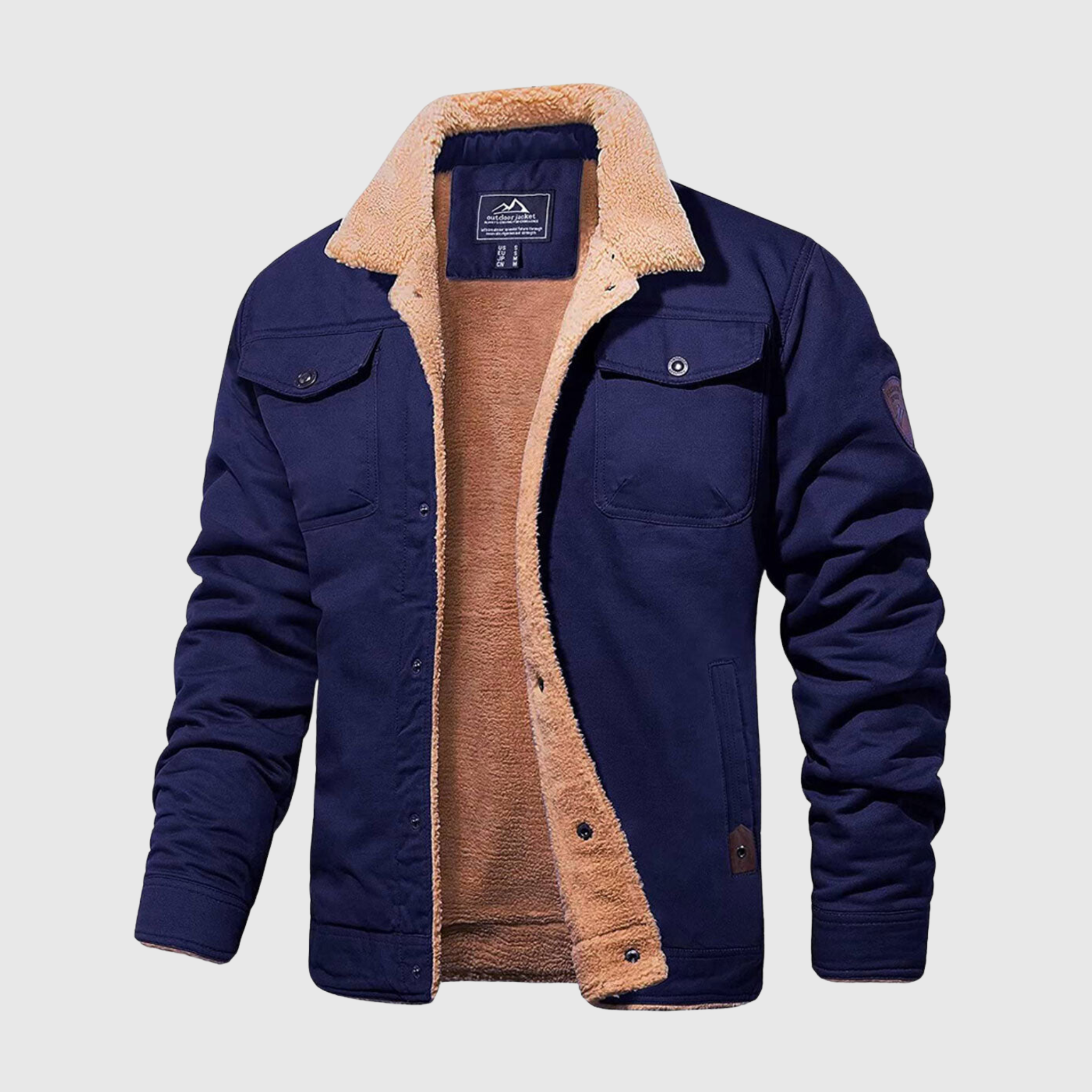 Aeron | Blouson aviateur avec Doublure en Laine Thermique et Protection Coupe-Vent pour Hommes