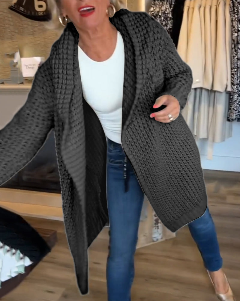 Alysse | Cardigan avec Manches Longues et Couleur Pure pour Automne et Hiver