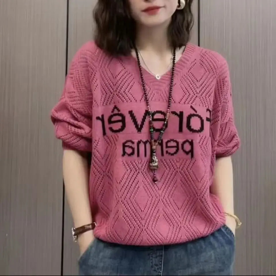 Adèle | Pull en Tricot avec Col en V Élégant pour Femmes